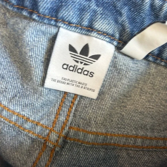 Adidas Originals Alexander Wang X Naomi Utsu denim pants side tri-stripe size 4 - Picture 13 of 13